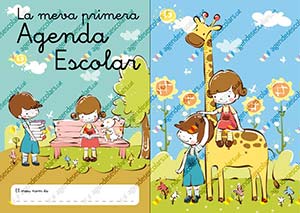 Interior de les agendes escolars en català